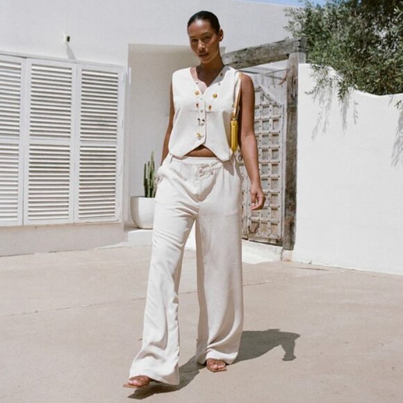 SABO SKIRT REMI PANT AND TOP SET - VANILLA BEIGE NWT SIZE MEDIUM - Picture 1 of 6